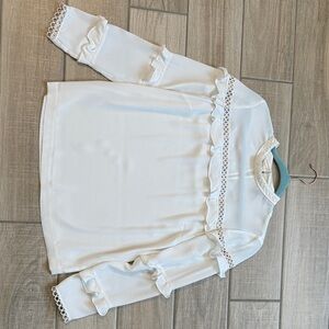 J. Crew Cream Blouse with Elegant Detailing